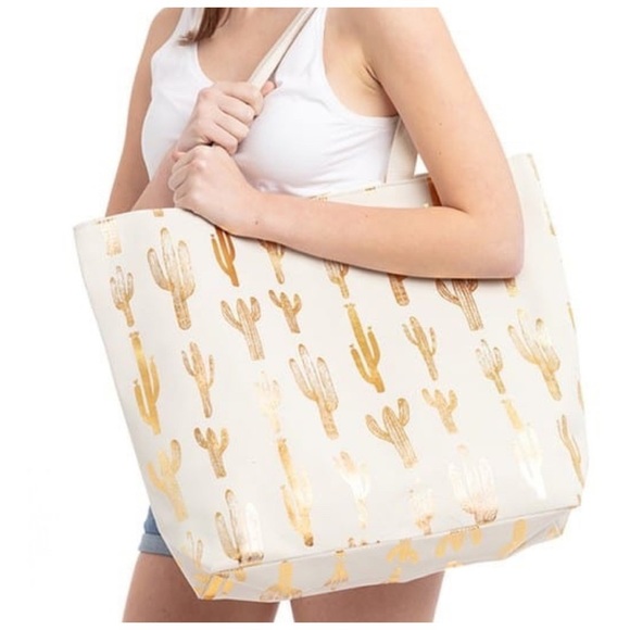 White boho cactus bag - Picture 2 of 3